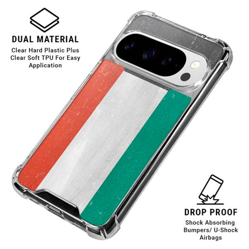 Kuwait Flag Distressed Google Pixel 10 Pro Clear Case